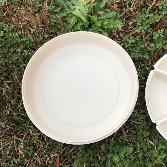 Vintage Tupperware Veg/Fruit/Chips and Dip Set w/Cover --  2 Piece Set - Picture 11 of 15